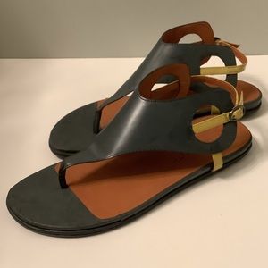 Gentle Souls leather sandals, Opal, size 11, charcoal blue